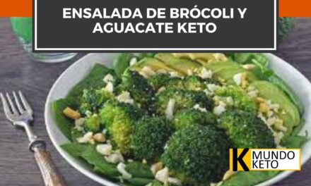 Ensalada de brócoli y aguacate keto-vegana